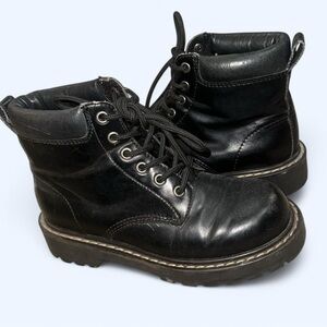 90’s Genuine Black Lace-Up combat Boots